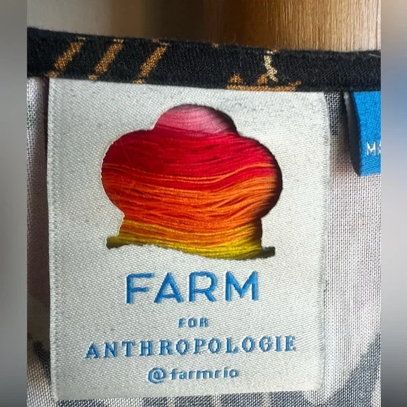 Anthropologie Farm Rio Black and Red Floral Wrap Dress - Picture 2 of 4